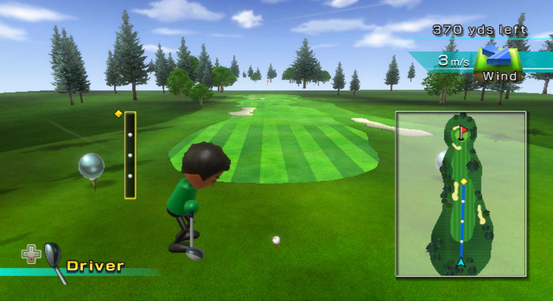 Screenshot of the first golf course but flat 1
