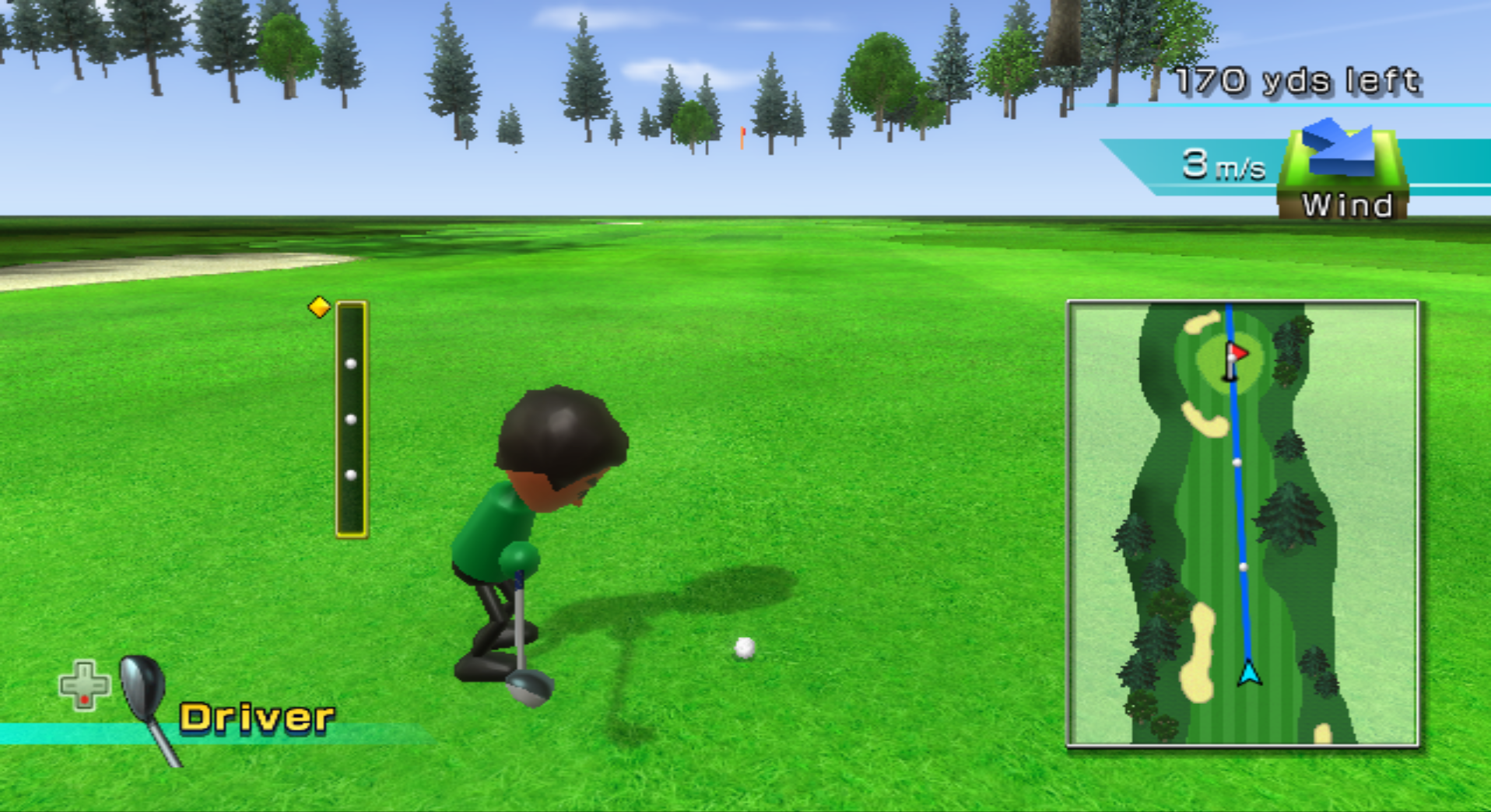 Screenshot of the first golf course but flat 2